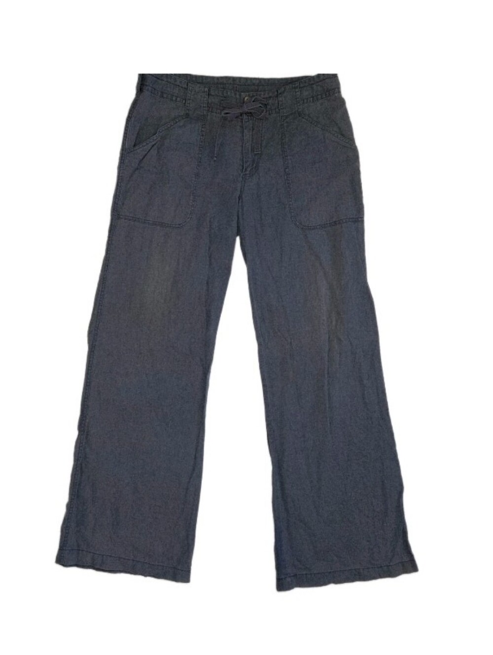 Patagonia Island Hemp Wide Leg Pants Size 6 Navy Blue Outdoor Gorpcore